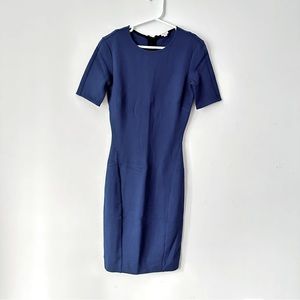 XXS Aritzia WILFRED Bodycon Zipper Back Midi Dress